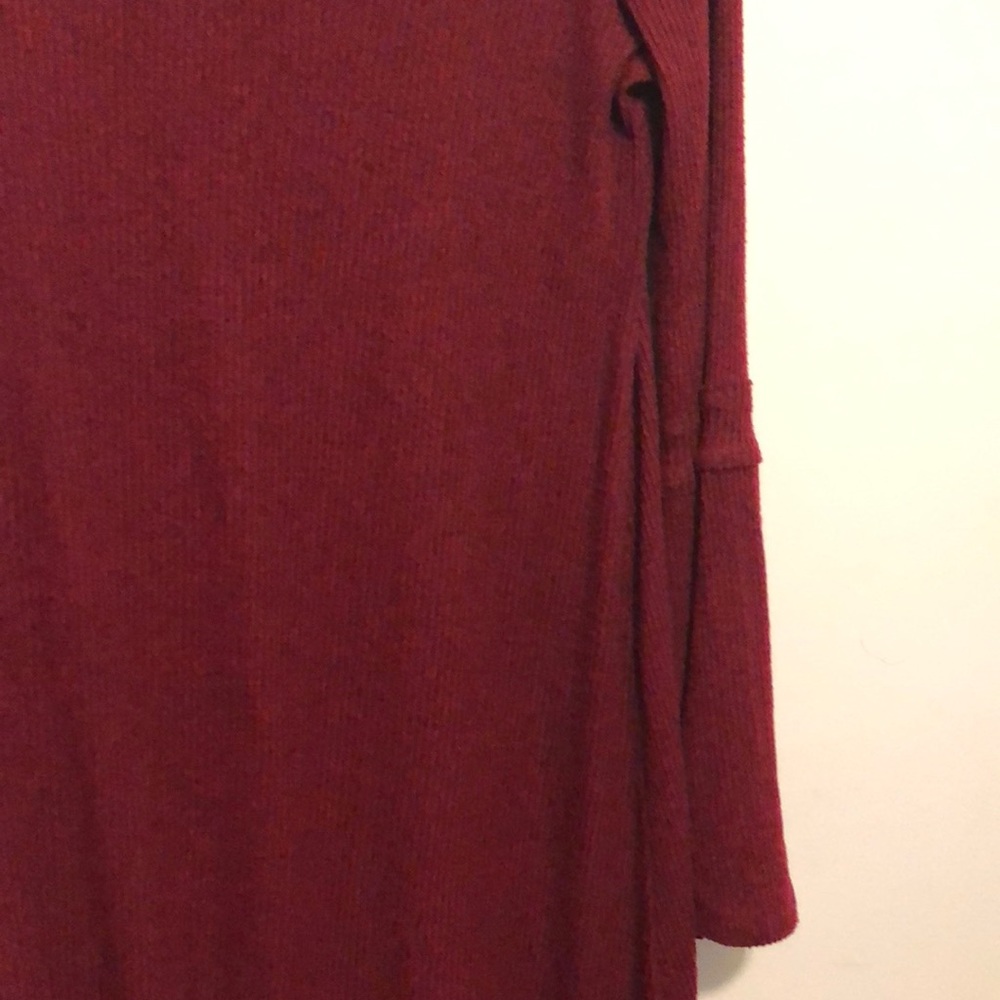Altar'd State Bell-Sleeved Sweater Dress Burgundy - Picture 4 of 4